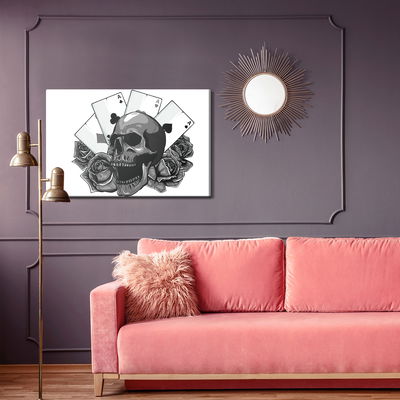 Ljuddämpande tavla - Skull on a background