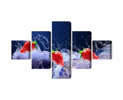 Ljuddämpande tavla - Strawberries on ice