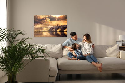 Ljuddämpande tavla - View of Rome in shades