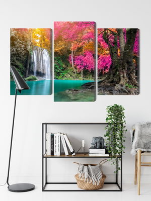 Ljuddämpande tavla - A beautiful forest waterfall