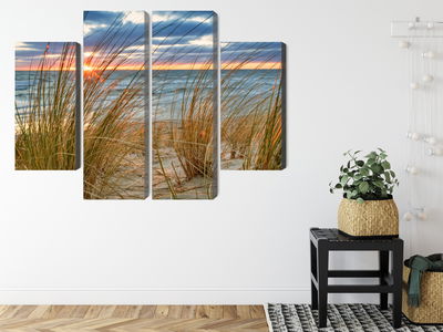 Ljuddämpande tavla - Sunrise on the beach of rügen