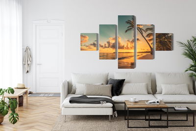 Ljuddämpande tavla - Sunset on the dominican beach