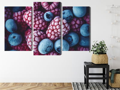 Ljuddämpande tavla - Frozen blueberries