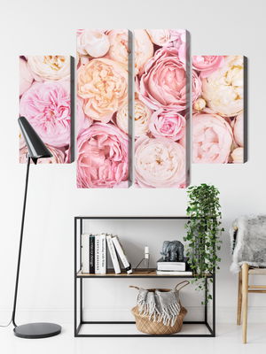 Ljuddämpande tavla - Blooming flowers in pastel