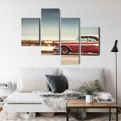 Ljuddämpande tavla - Old american retro car