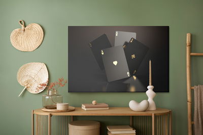 Ljuddämpande tavla - Cards with gold markings