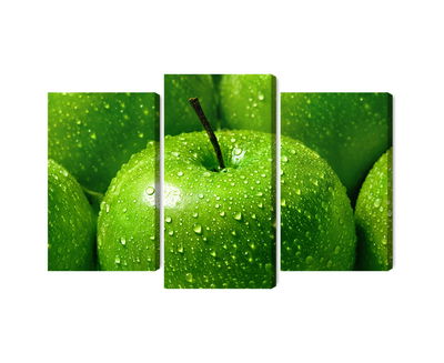 Ljuddämpande tavla - Green apples on a macro scale