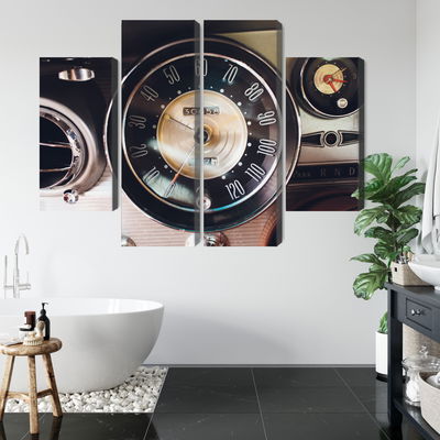 Ljuddämpande tavla - The dashboard in an old car