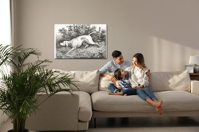 Ljuddämpande tavla - Hunting dog