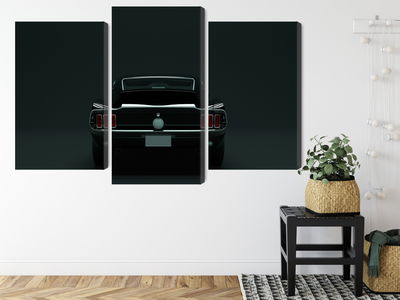 Ljuddämpande tavla - Vintage black muscle car
