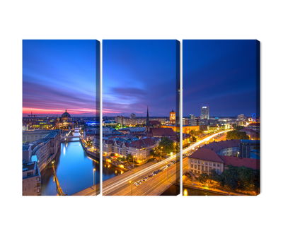 Ljuddämpande tavla - Berlin panorama at sunset