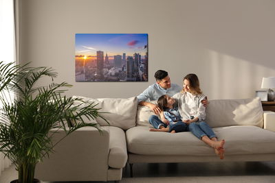 Ljuddämpande tavla - Sunset in Warsaw