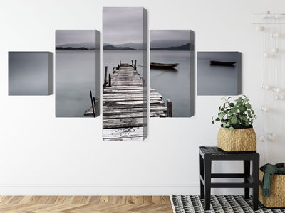 Ljuddämpande tavla - Misty lake