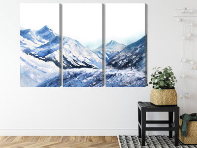 Ljuddämpande tavla - Watercolor mountain peak