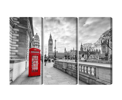 Ljuddämpande tavla - Red London telephone booth 3d