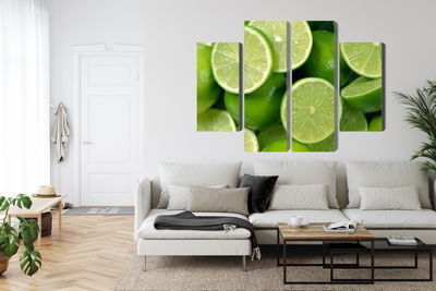 Ljuddämpande tavla - Lime halves