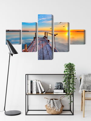 Ljuddämpande tavla - West by the lake