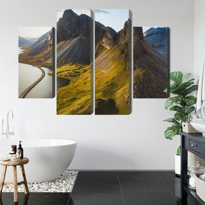 Ljuddämpande tavla - 3d aerial view of icelandic