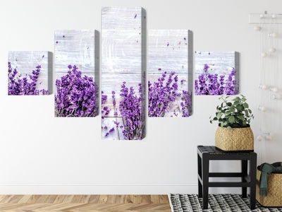Ljuddämpande tavla - Lavender flowers on a rustic