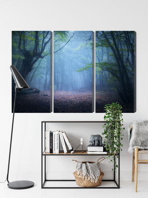Ljuddämpande tavla - Hazy 3d forest landscape