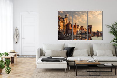 Ljuddämpande tavla - The port of gdansk at sunset