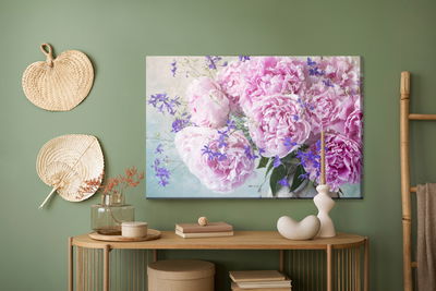 Ljuddämpande tavla - Peonies in a vase
