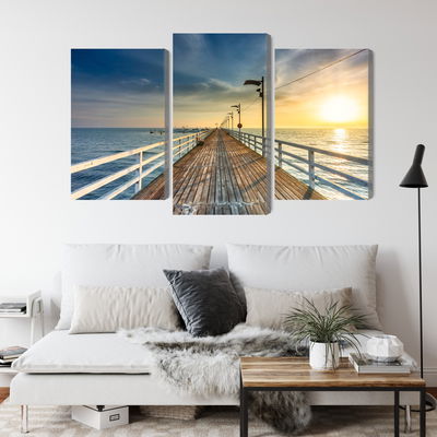 Ljuddämpande tavla - Wooden pier on the baltic sea