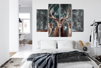 Ljuddämpande tavla - A deer and two does