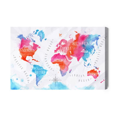 Ljuddämpande tavla - World map