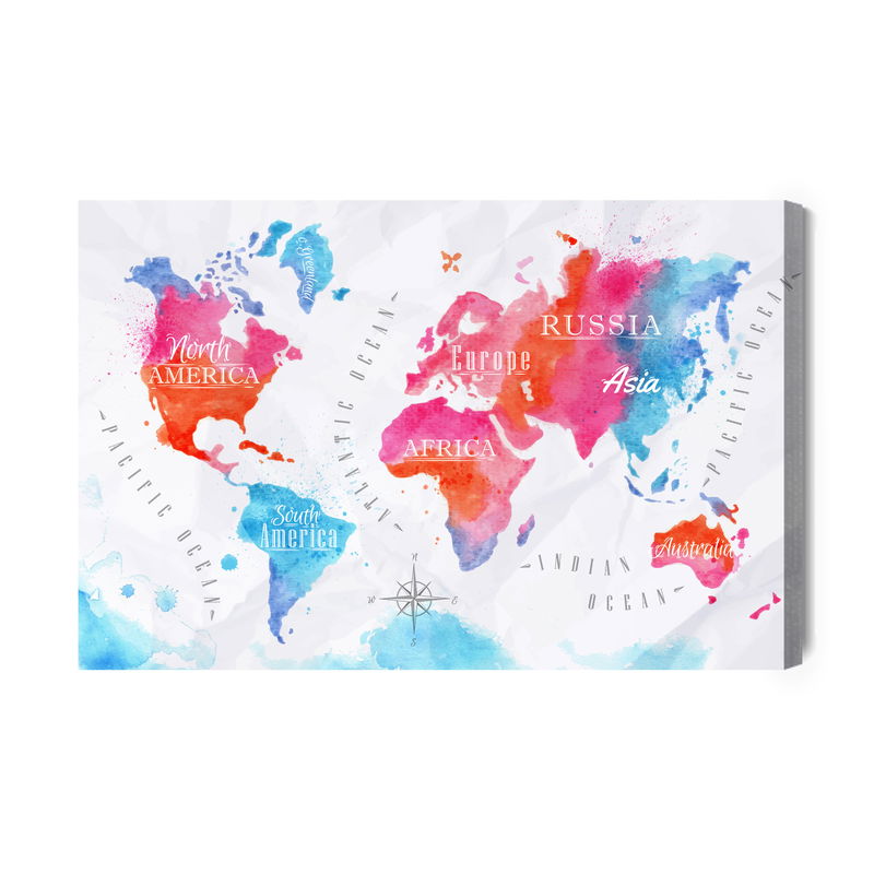 Ljuddämpande tavla - World map