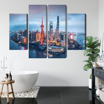 Ljuddämpande tavla - Shanghai panorama at night