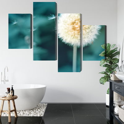 Ljuddämpande tavla - Dandelion flower close up 3d