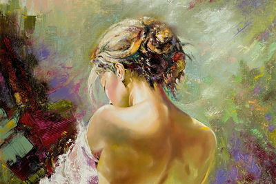 Ljuddämpande tavla - Portrait of a pensive woman