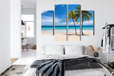 Ljuddämpande tavla - Caribbean beach 3d