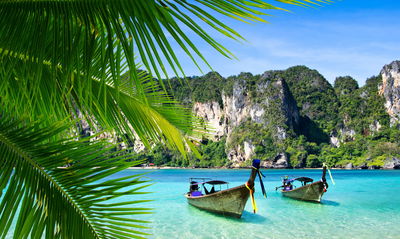 Ljuddämpande tavla - Tropical landscape 3d