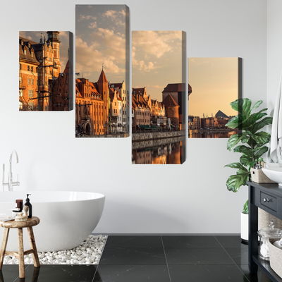 Ljuddämpande tavla - The port of gdansk at sunset