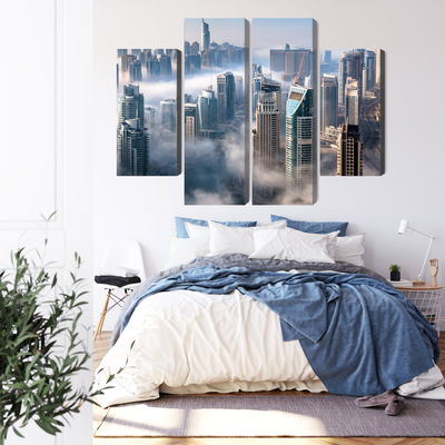 Ljuddämpande tavla - Dubai city panorama