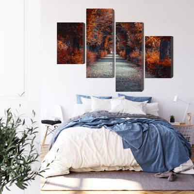 Ljuddämpande tavla - A path deep into the autumn