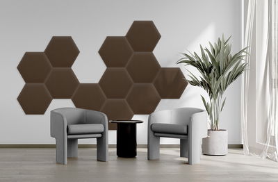 Sekskantet lydabsorber - fløjl