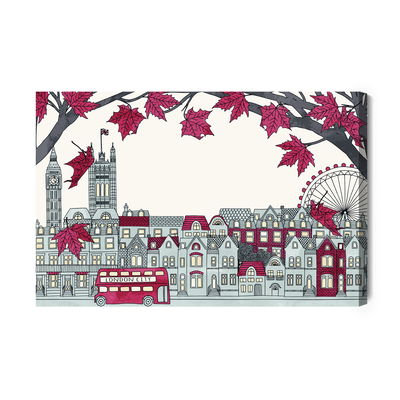 Ljuddämpande tavla - London buildings as drawn