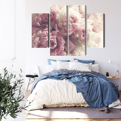 Ljuddämpande tavla - Peonies in shades of pink