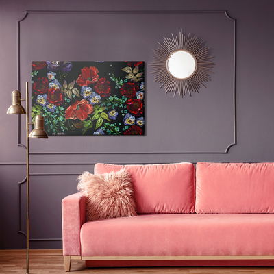 Ljuddämpande tavla - Beautiful coloured flowers