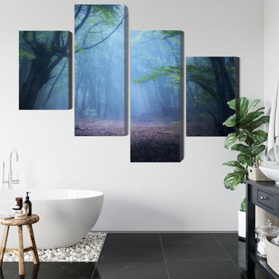 Ljuddämpande tavla - Hazy 3d forest landscape