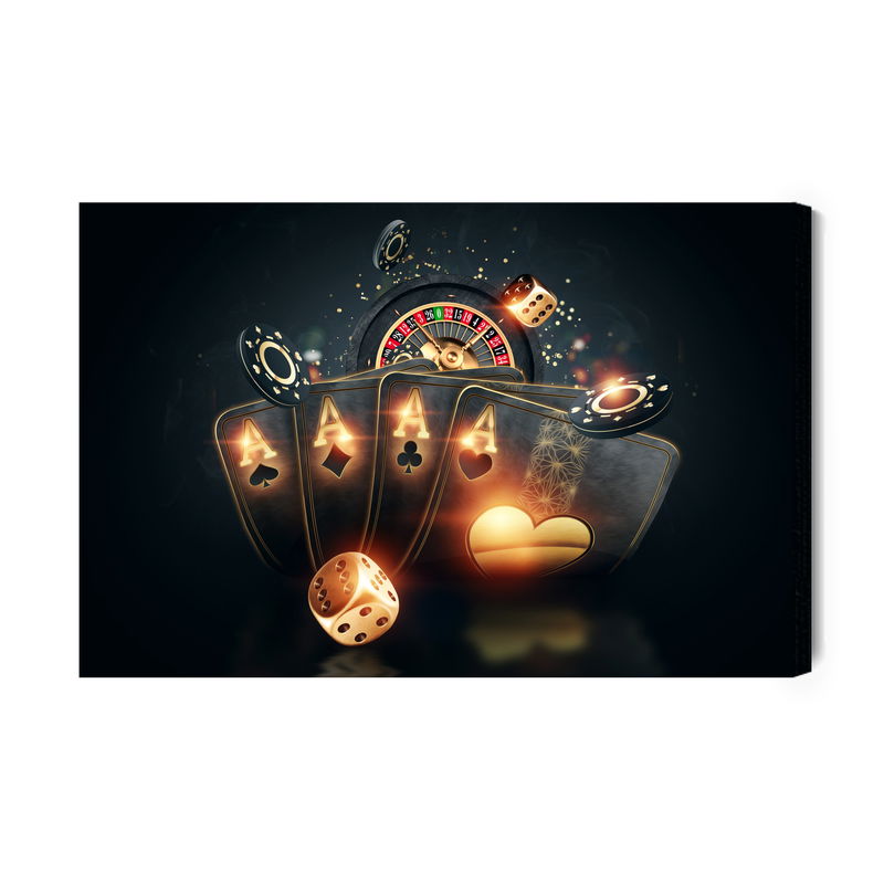 Ljuddämpande tavla - Black poker cards