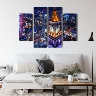 Ljuddämpande tavla - Warsaw panorama at night