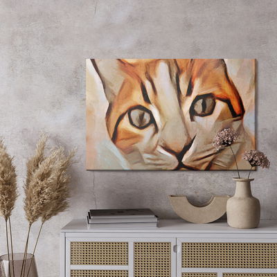 Ljuddämpande tavla - Portrait of a cat as painted