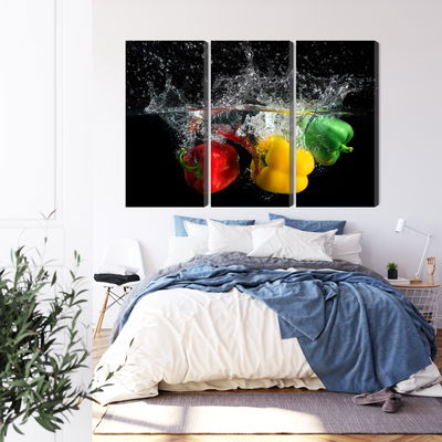 Ljuddämpande tavla - Peppers in the water