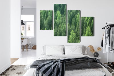 Ljuddämpande tavla - 3d green forest view