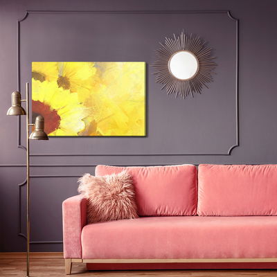 Ljuddämpande tavla - Painted sunflowers