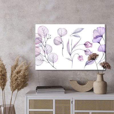 Ljuddämpande tavla - Violet-pink leaves